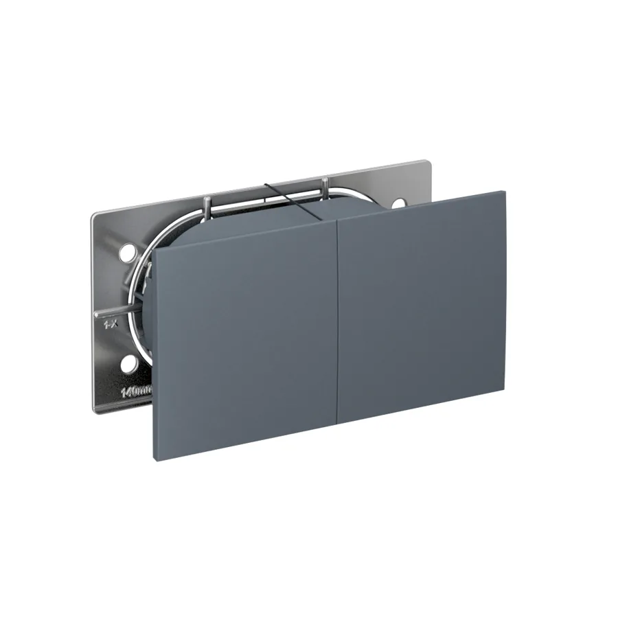Розетка AtlasDesign С/У с ЗК 2-я со сдвижными крышками (250В, 16А защит.шторки)