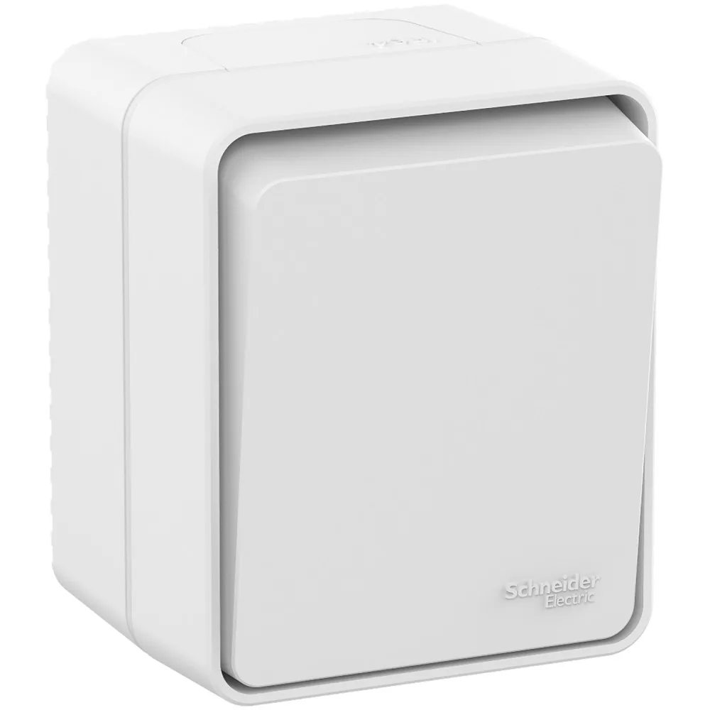 AtlasDesign PROFI IP54 О/У 1-клавишный ВЫКЛЮЧАТЕЛЬ, сх.1, 10АХ, БЕЛЫЙ
