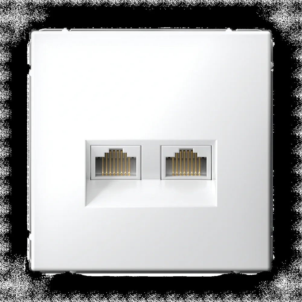 ArtGallery РОЗЕТКА двойная компьютерная RJ45+RJ45, кат. 5е, механизм, ЛОТОС