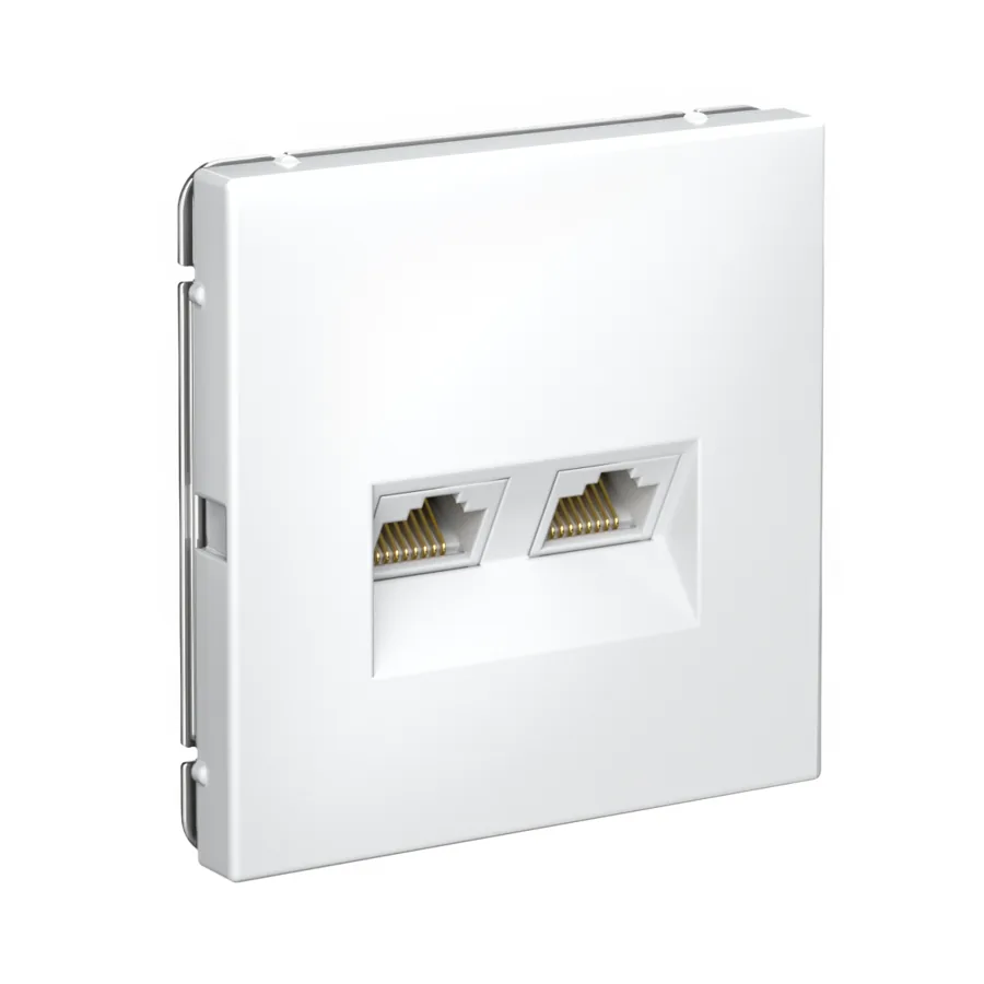 ArtGallery РОЗЕТКА двойная компьютерная RJ45+RJ45, кат. 5е, механизм, БЕЛЫЙ 2