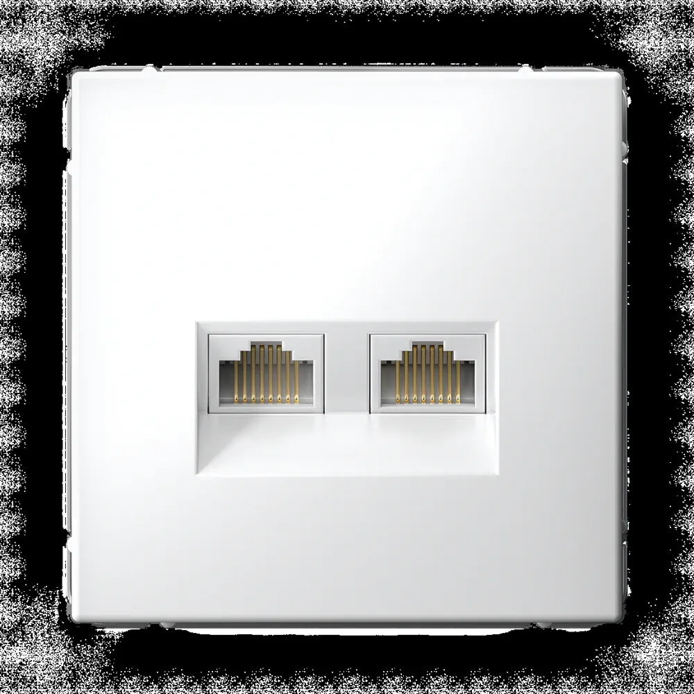 ArtGallery РОЗЕТКА двойная компьютерная RJ45+RJ45, кат.6А, механизм, ЛОТОС