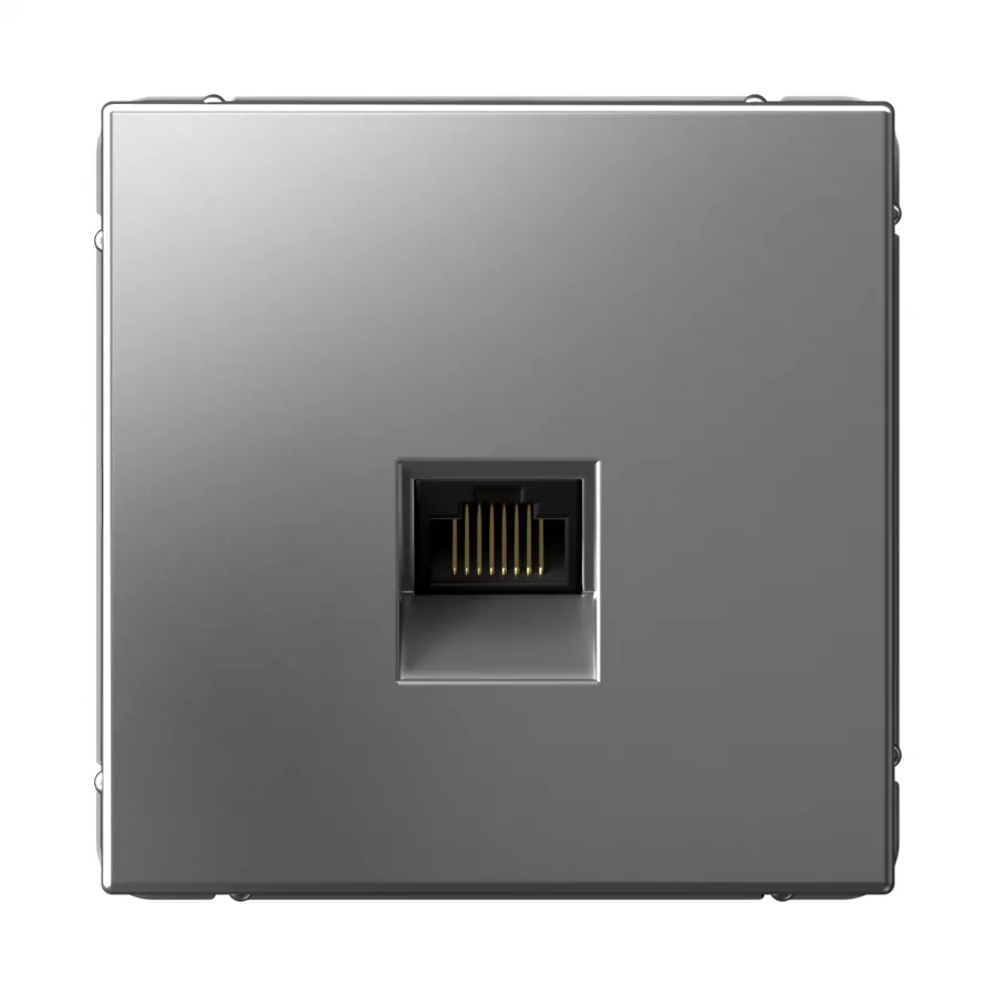 ArtGallery РОЗЕТКА компьютерная RJ45, кат. 6A, механизм, СТАЛЬ