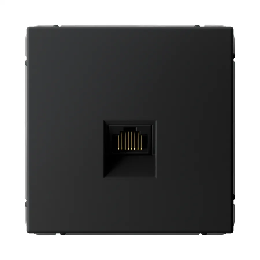 ArtGallery РОЗЕТКА компьютерная RJ45, кат. 6A, механизм, ЧЕРНЫЙ ШЕЛК
