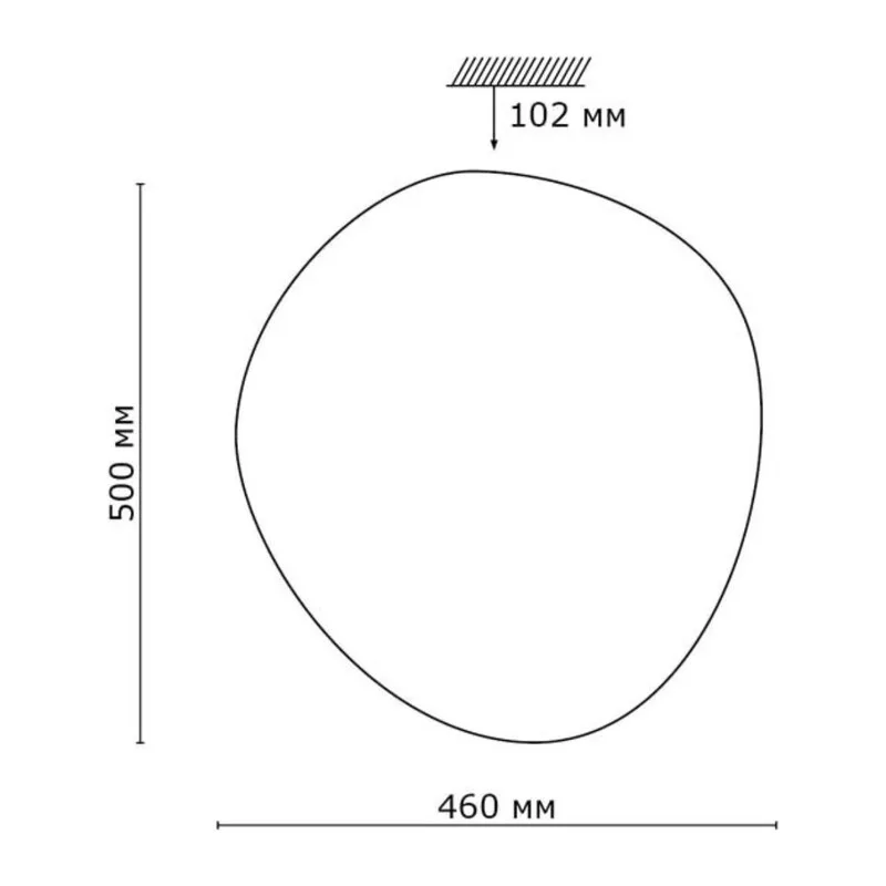 2039/DL COLOR SN 084 Светильник пластик/белый LED 48Вт 3000-6300K 500х460 IP43 пульт ДУ STONE 3