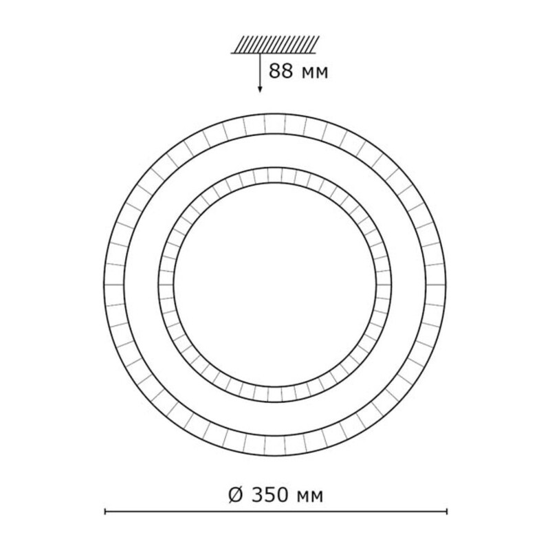 2041/DL PALE SN 197 Светильник пластик/белый/прозрачный LED 48Вт 3000-6300K D350 IP43 пульт ДУ FLOORS 2