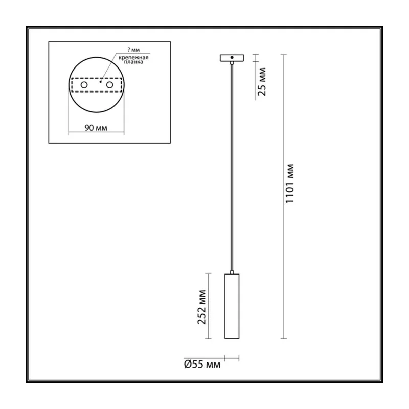 3873/1L HIGHTECH ODL19 000 белый Подвесной светильник GU10 1*50W 220V KIKO 3