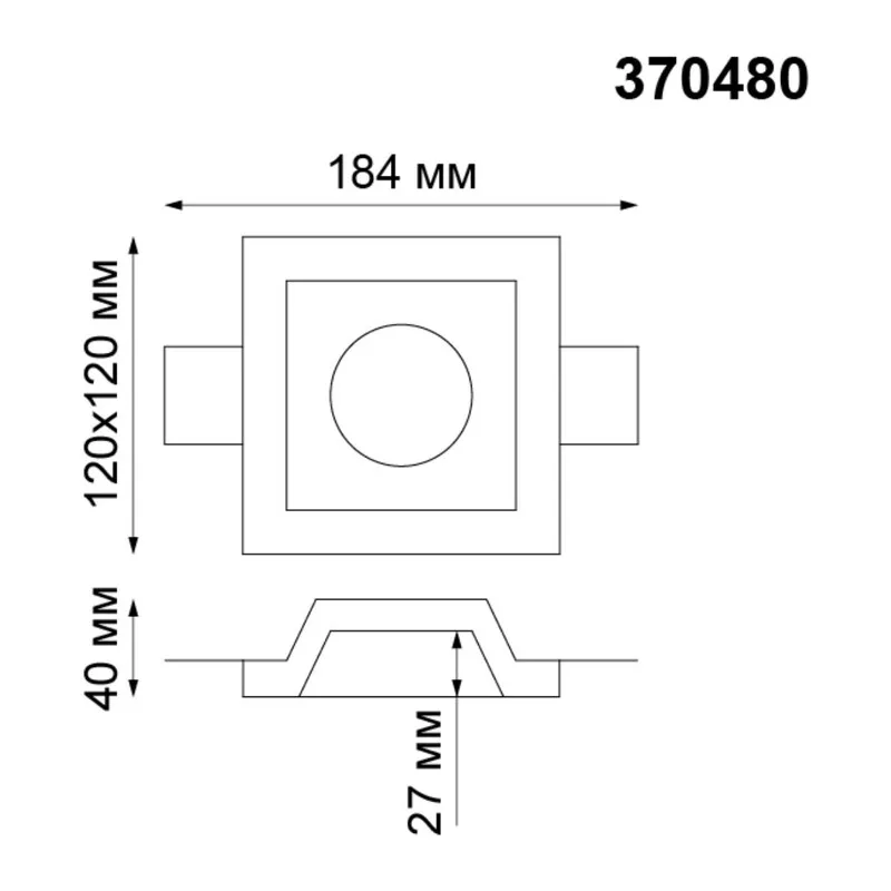 370480 SPOT NT19 635 белый гипс Встраиваемый под покраску светильник IP20 GU10 50W 220V YESO 2