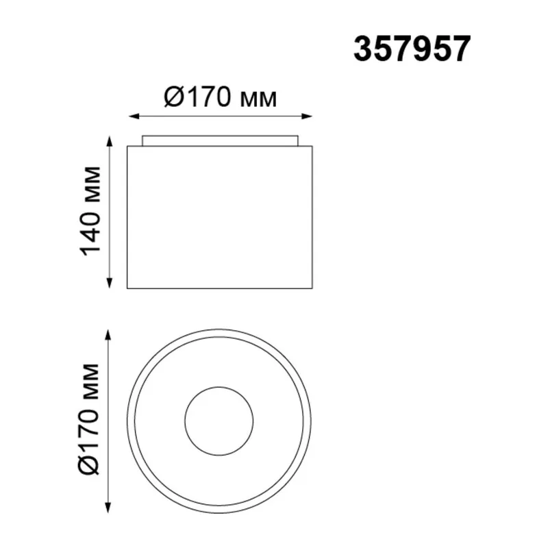 357957 OVER NT19 236 белый Накладной светильник IP20 LED 4000К 20W 200-260V RECTE 3