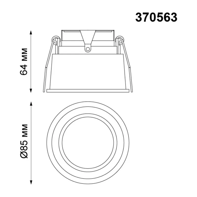 370563 SPOT NT19 578 белый Встраиваемый светильник IP20 GU10 50W 220-240V CLOUD 3