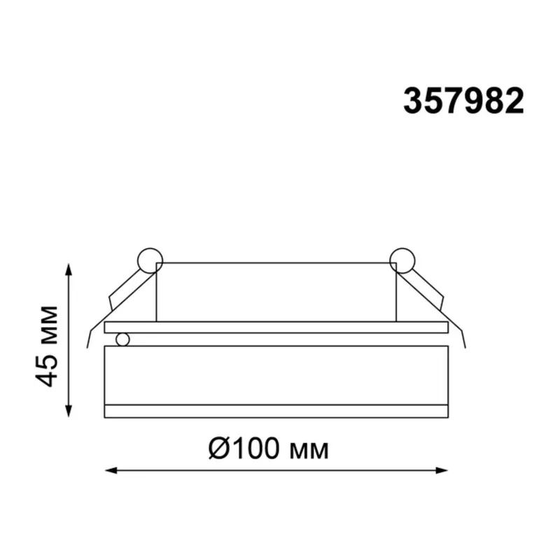 357982 SPOT NT19 460 белый Встраиваемый светильник IP20 LED 3000К 12W 220V GRODA 3