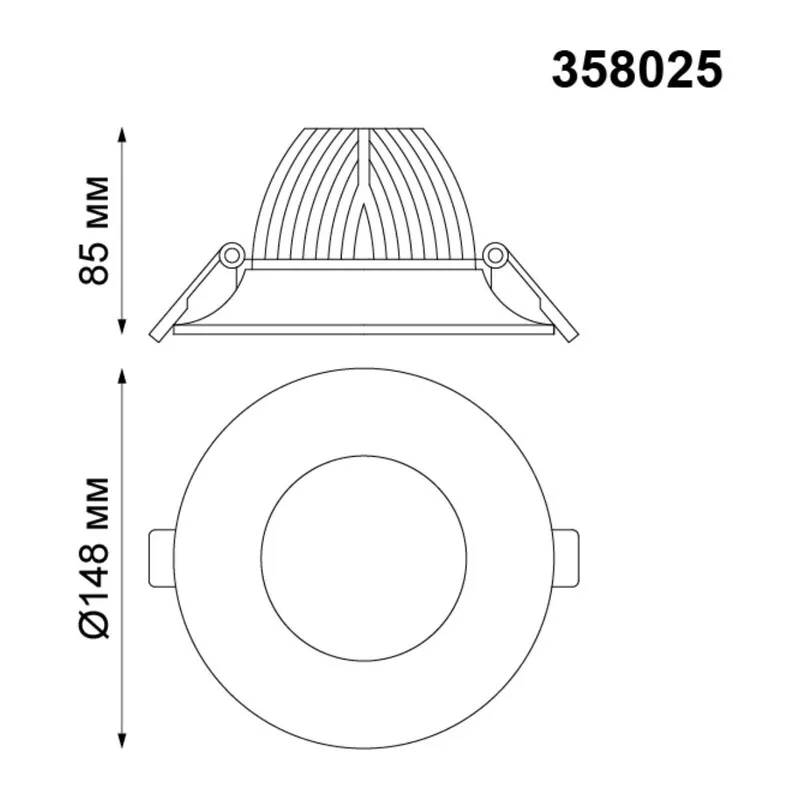 358025 SPOT NT19 532 белый Встраиваемый светильник IP20 LED 4100К 20W 220V GLOK 3