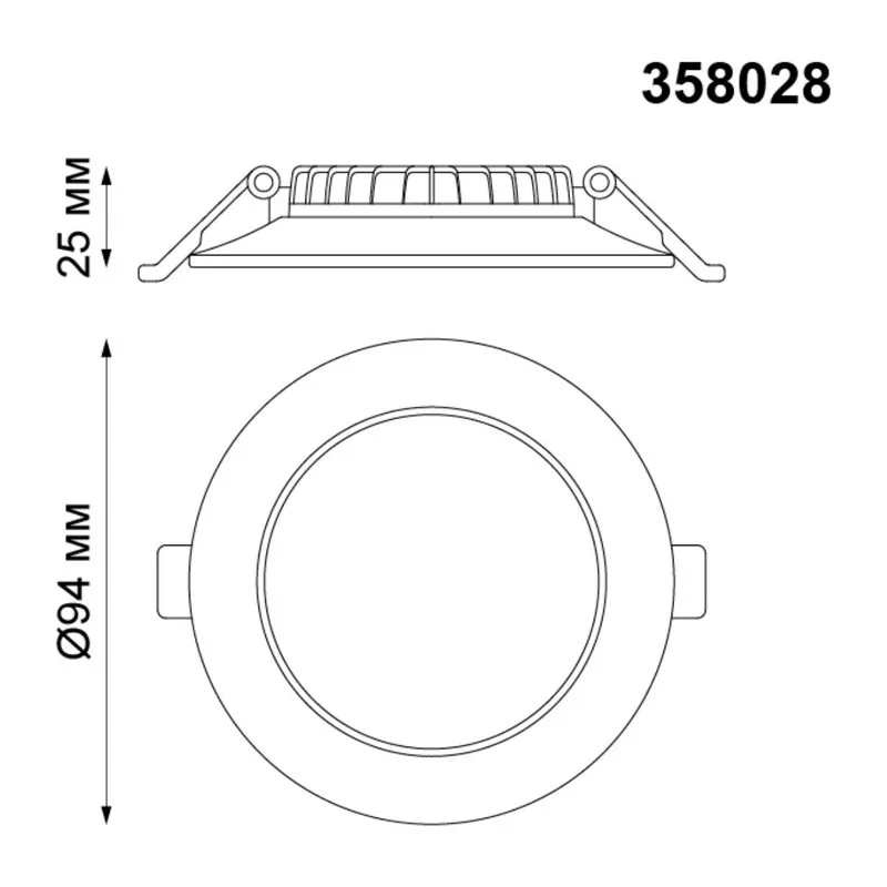 358028 SPOT NT19 564 белый Встраиваемый светильник IP20 LED 4100К 7W 220V LUNA 2