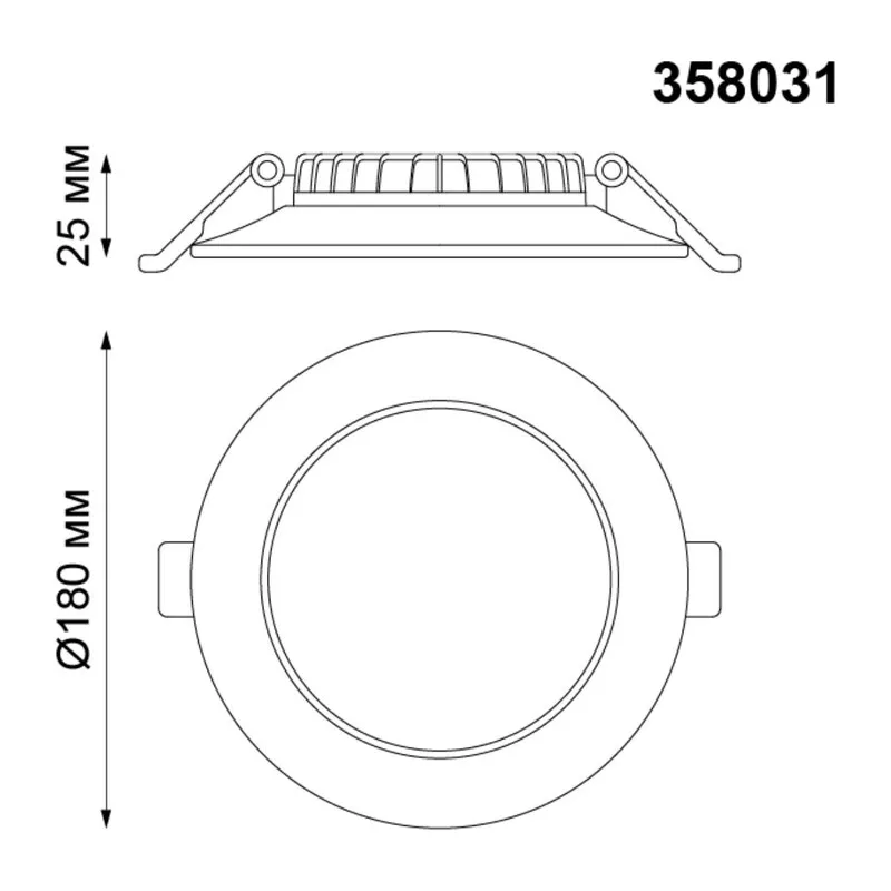 358031 SPOT NT19 564 белый Встраиваемый светильник IP20 LED 4100К 20W 220V LUNA 2