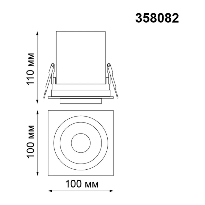 358082 SPOT NT19 528 белый/черный Встраиваемый светильник IP20 LED 3000К 12W 220V LANZA 2