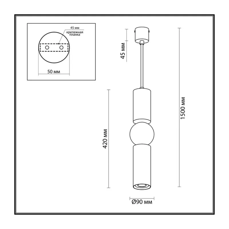 4071/5L L-VISION ODL19 397 серый/золото Подвес GU10 1*5W SAKRA 4