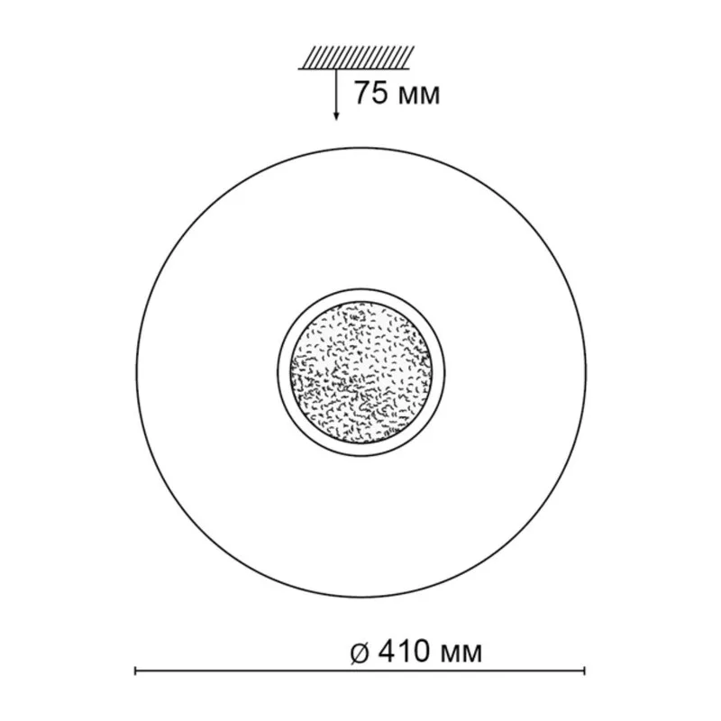 2074/DL PALE SN 000 Светильник пластик/белый/хром/прозрачный LED 48Вт 3000-6300K D410 IP43 пульт ДУ LAZANA 5
