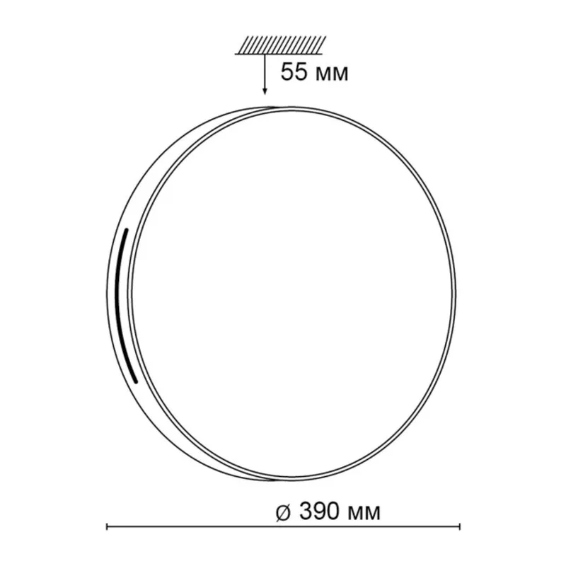 2075/DL PALE SN 000 Светильник пластик/белый/коричневый LED 48Вт 3000-6300K D390 IP43 пульт ДУ GETA COFFEE 5