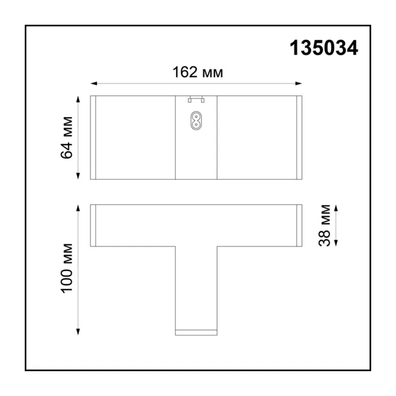 135034 OVER NT19 143 черный Соединитель - Т IP20 24V RATIO 2