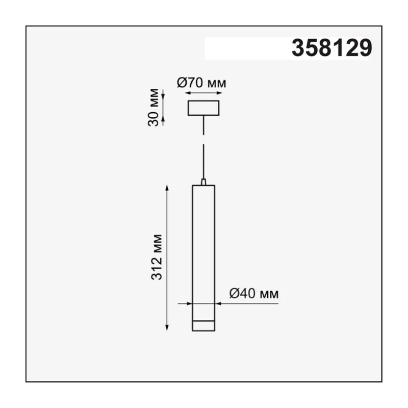 358129 OVER NT19 438 белый Накладной светильник, длина провода 1м IP20 LED 3000K 10W 160 - 265V MODO 3