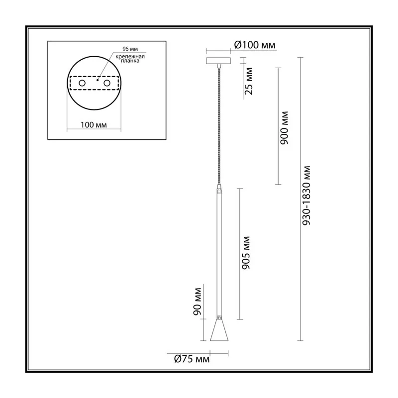 3884/1GB HIGHTECH ODL20 349 черно-золотистый/металл Подвесной светильник LED GU10 7W 220V PIPA 3