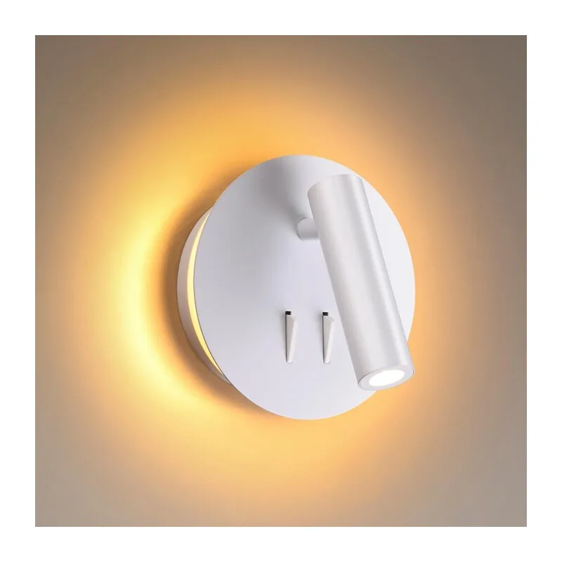 3912/9WL HIGHTECH ODL20 471 бел/металл Наст-й свет-к с лампой д/чтения с выкл LED 9W 3000K 220V BEAM 2