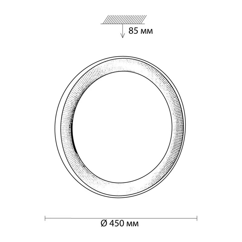 3031/DL TAN SN 000 Светильник пластик/белый/прозрачный LED 48Вт 3000-6500K D450 IP43 пульт ДУ/ LampSmart ASUNO 5