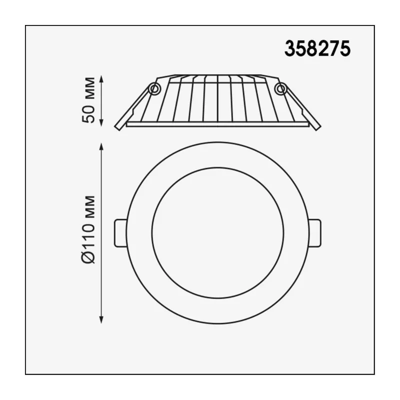 358275 SPOT NT19 556 белый Встраиваемый светильник IP20 LED 4000K 8W 100-240V GESSO 2