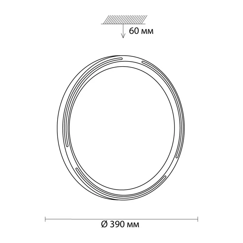 3028/DL COLOR SN 000 Светильник пластик/бел LED 48Вт 3000-6300K D390 IP43 пульт ДУ/RGB/LampSmart SLOT 6