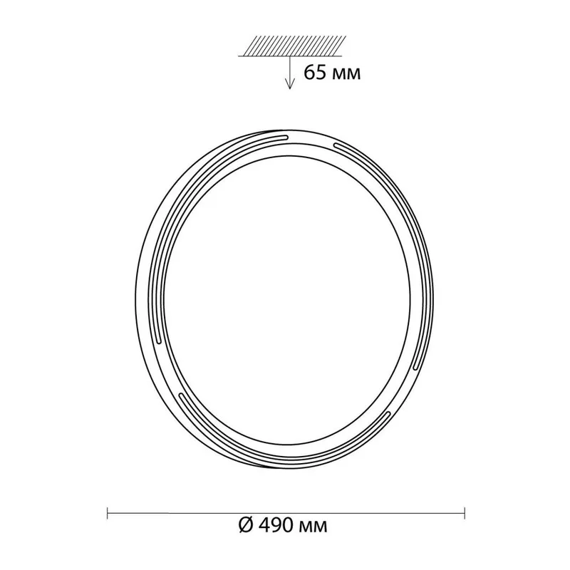 3028/EL COLOR SN 223 Светильник пластик/бел LED 72Вт 3000-6300K D490 IP43 пульт ДУ/RGB/LampSmart SLOT 6