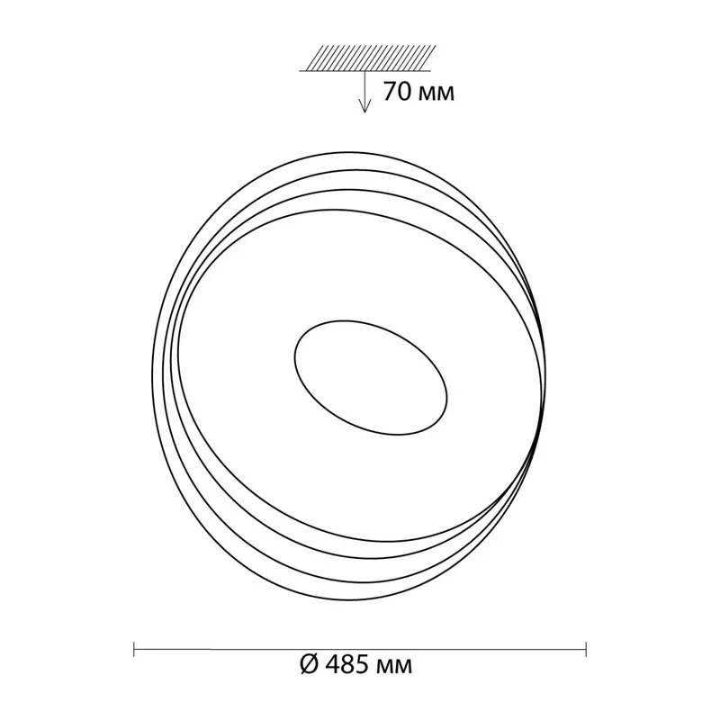 3027/EL SN 000 Светильник пластик LED 72Вт 3000-6500K D485 IP43 пульт ДУ/RGB/LampSmart SEKA 4