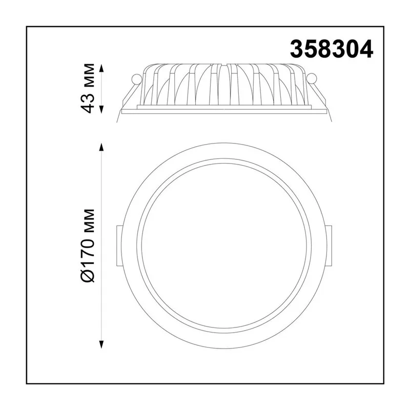 358304 SPOT NT19 555 белый Встраиваемый св-к (драйвер в комплект не входит) IP44 LED 3000K 20W DRUM 3