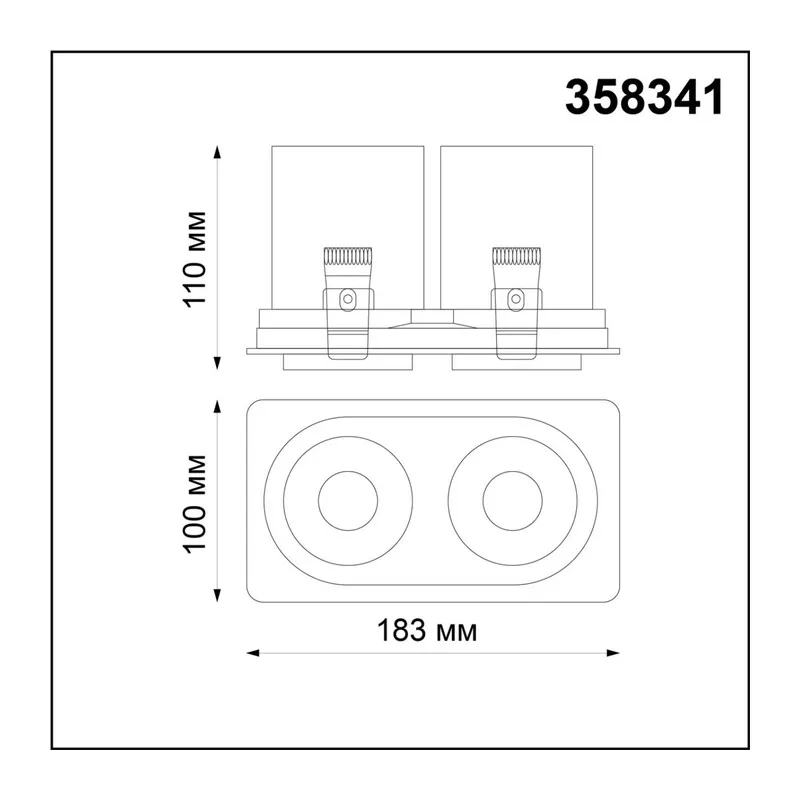 358341 SPOT NT19 528 белый/черный Встраиваемый светильник IP20 LED 3000К 24W 220V LANZA 2