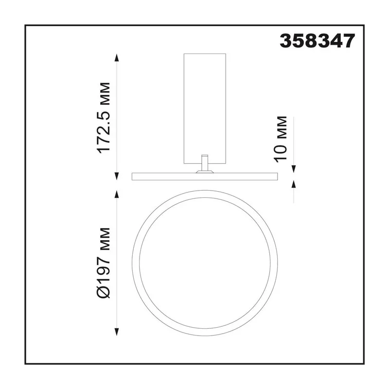 358347 OVER NT20 412 белый Светильник накладной IP20 LED 4000K 18W 85-265V HAT 5