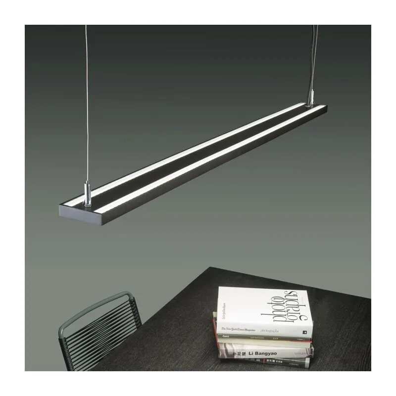 358446 OVER NT20 346 черный Подвесной светильник IP20 LED 40W вниз + 20W вверх 100-277V ITER 2