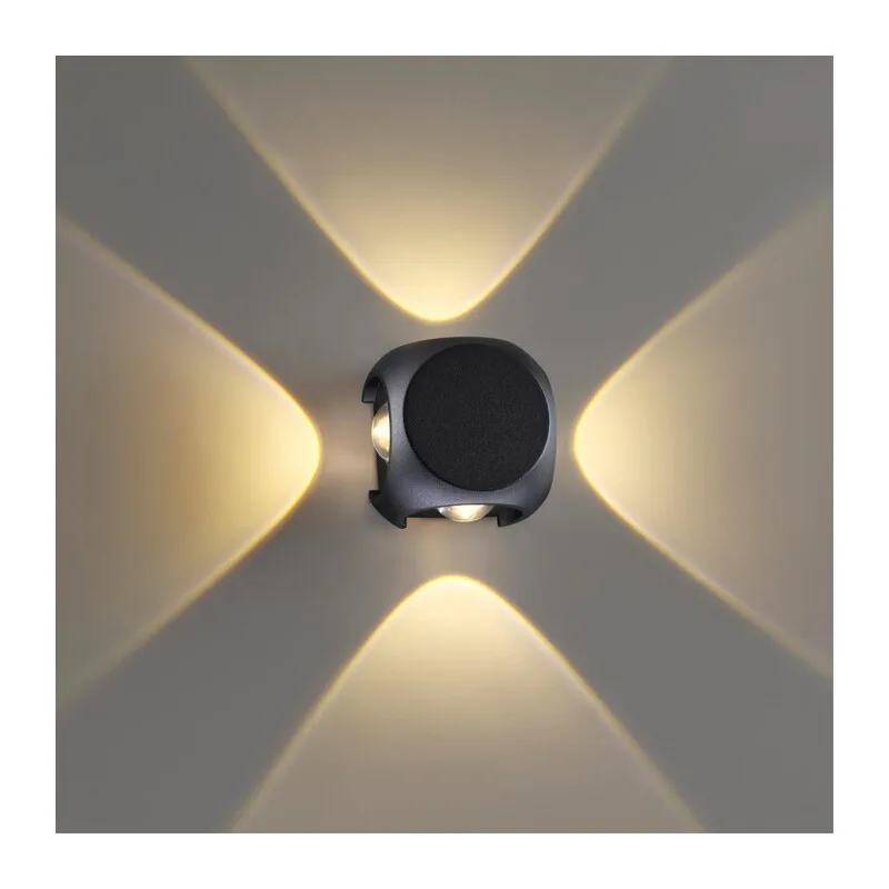 4222/8WL HIGHTECH ODL21 333 черн/металл Настенный светильник IP54 LED 8W 716Лм 3200K 70° MIKO 2