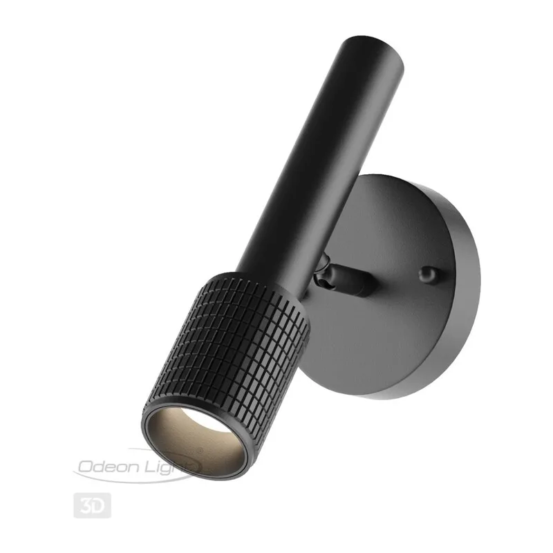 4238/1W HIGHTECH ODL21 321 черный/металл Настенный св-ник выкл на плафоне IP20 LED GU10 max 10W MEHARI 3