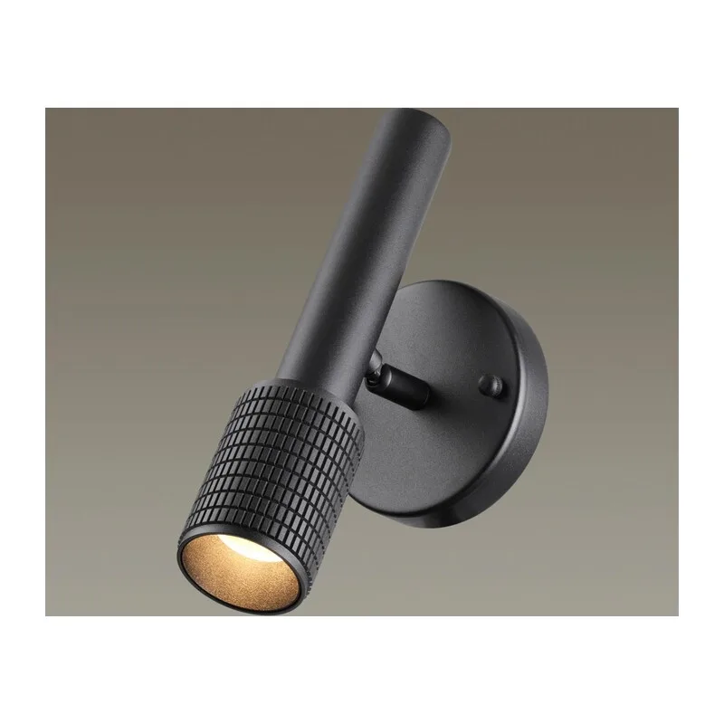 4238/1W HIGHTECH ODL21 321 черный/металл Настенный св-ник выкл на плафоне IP20 LED GU10 max 10W MEHARI 2