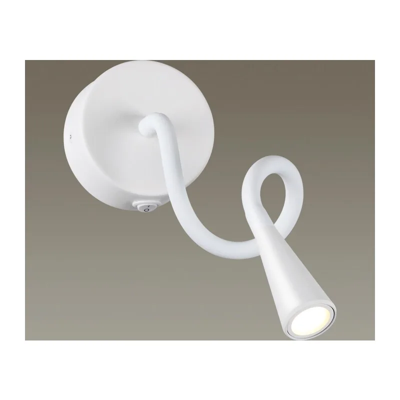 4255/3WL HIGHTECH ODL21 475 белый/металл Настен.светильник выкл на базе IP20 LED 3W 270Лм 3000K ODDS 2