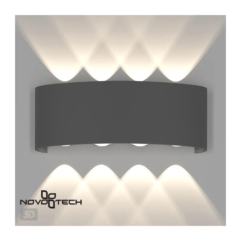 358461 STREET NT20 736 темно-серый  Ландшафтный настенный светильник IP54 LED 4000K 8W 85-265V CALLE 4