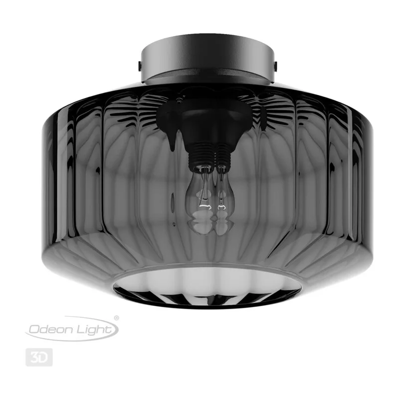 4746/1C PENDANT ODL21 409 дымчатый/черный Светильник потолочный E27 1*60W BINGA 3