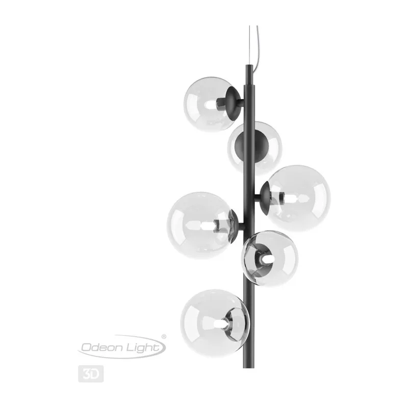 4818/6 MODERN ODL21 537 черный/прозрачный Подвес G9 6*40W TOVI 4