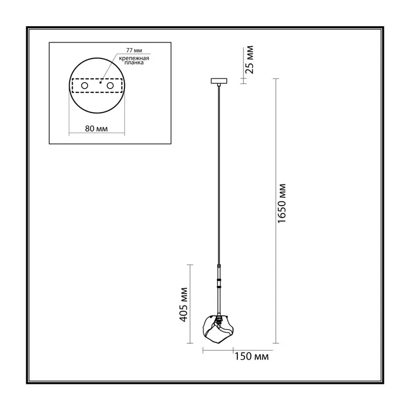 4789/1 LOFT ODL21 421 черный/золотой/прозрачный Подвес G9 1*40W STONO 5