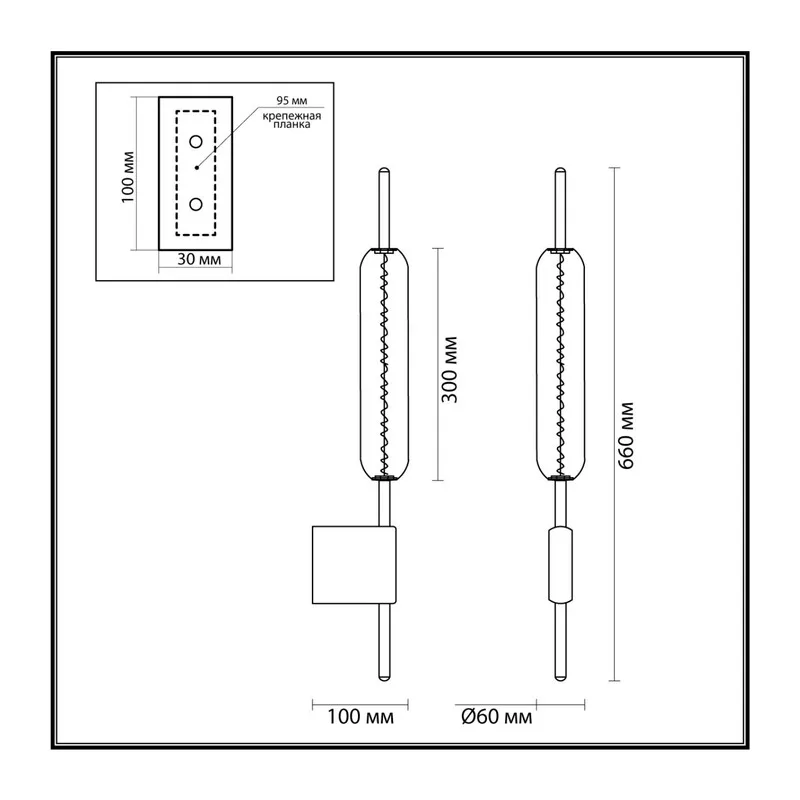 4794/12WL PENDANT ODL21 403 бронзовый/белый Бра LED 12W REEDS 4