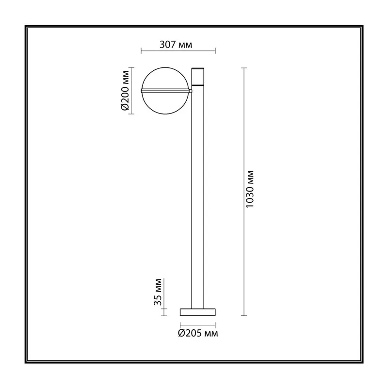 4832/1F NATURE ODL21 709 черный/акрил Ландшафтный светильник E27 1*10W IP44 LOMEO 4