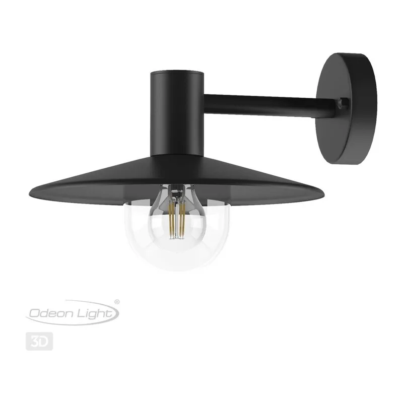 4833/1W NATURE ODL21 711 черный/стекло Ландшафтный настенный светильник E27 1*40W IP44 FURCADIA 4