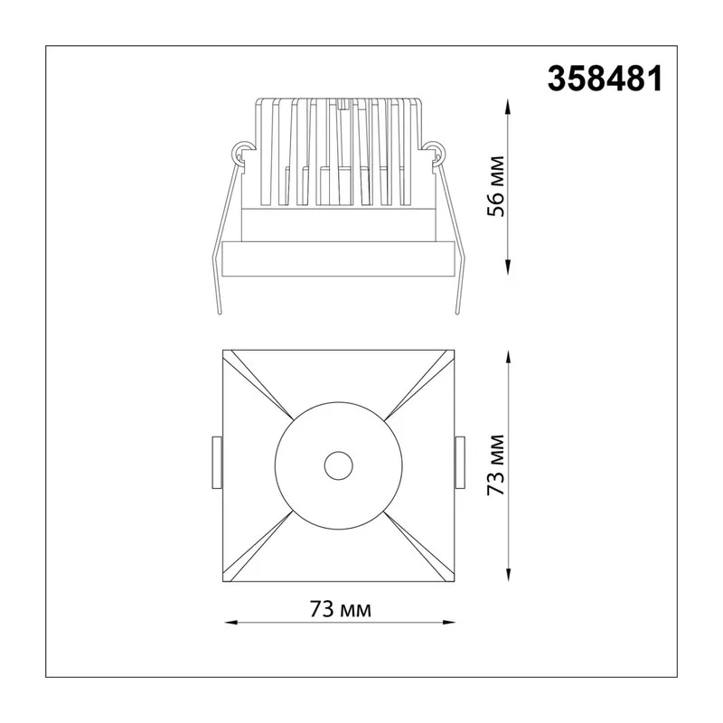 358481 SPOT NT21 542 черный Светильник встраиваемый IP44 LED 3000K 10W 100-265V METIS 5