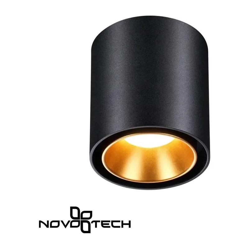 358485 OVER NT20 442 черный/золото Светильник накладной IP20 LED 10W 220V RECTE 2