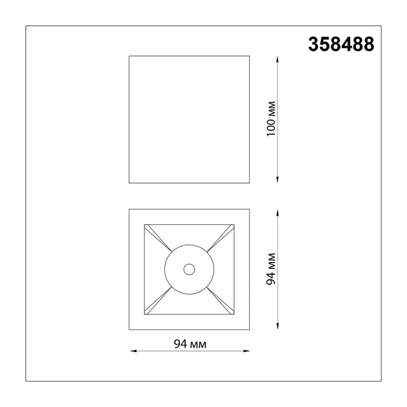 358488 OVER NT20 442 белый/золото Светильник накладной IP20 LED 4000K 10W 220V RECTE 3