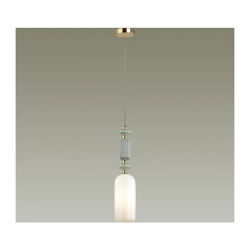 4861/1A CLASSIC ODL_EX21 131 золото/разноцветн./керамика/стекло Подвес E14 1*40W CANDY 2