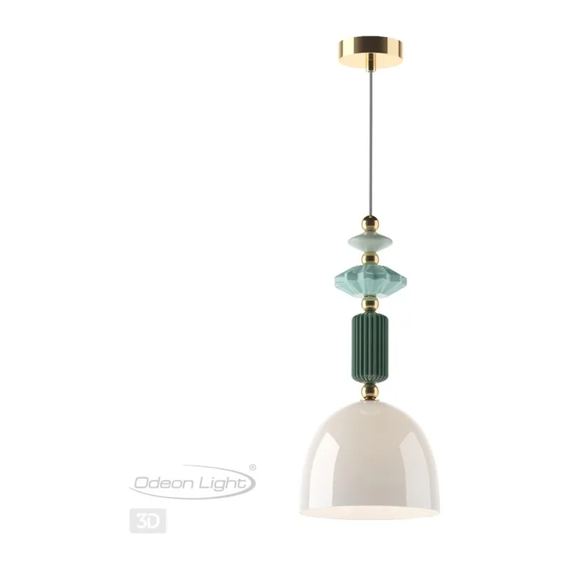4861/1C CLASSIC ODL_EX21 131 золото/разноцветн./керамика/стекло Подвес E14 1*40W CANDY 5